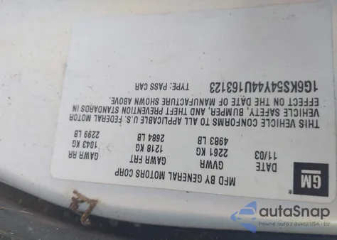 2004 Cadillac Seville Sls from USA, damaged, VIN 1G6KS54Y44U163123